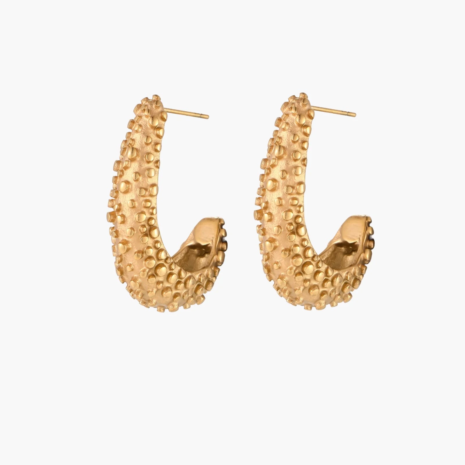 Textured Crescent Hoops