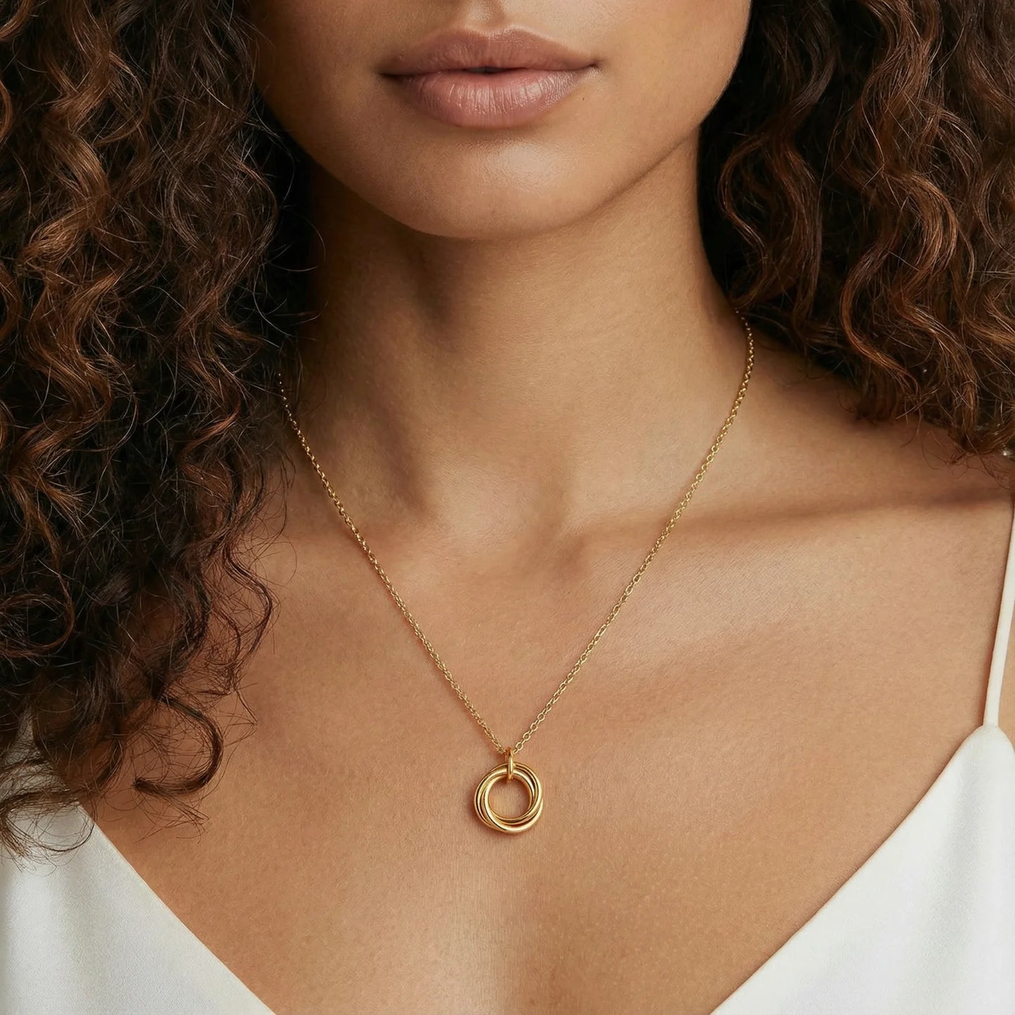 Infinity Harmony 18K Gold Plate Stainless Necklace