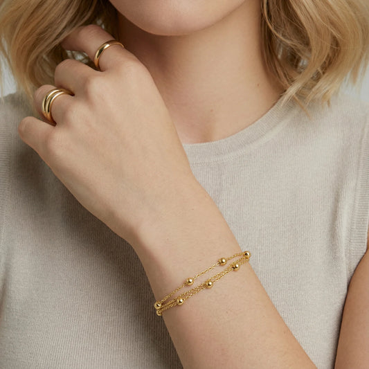 Golden Orbit Bracelet by Gabriella's Jewels