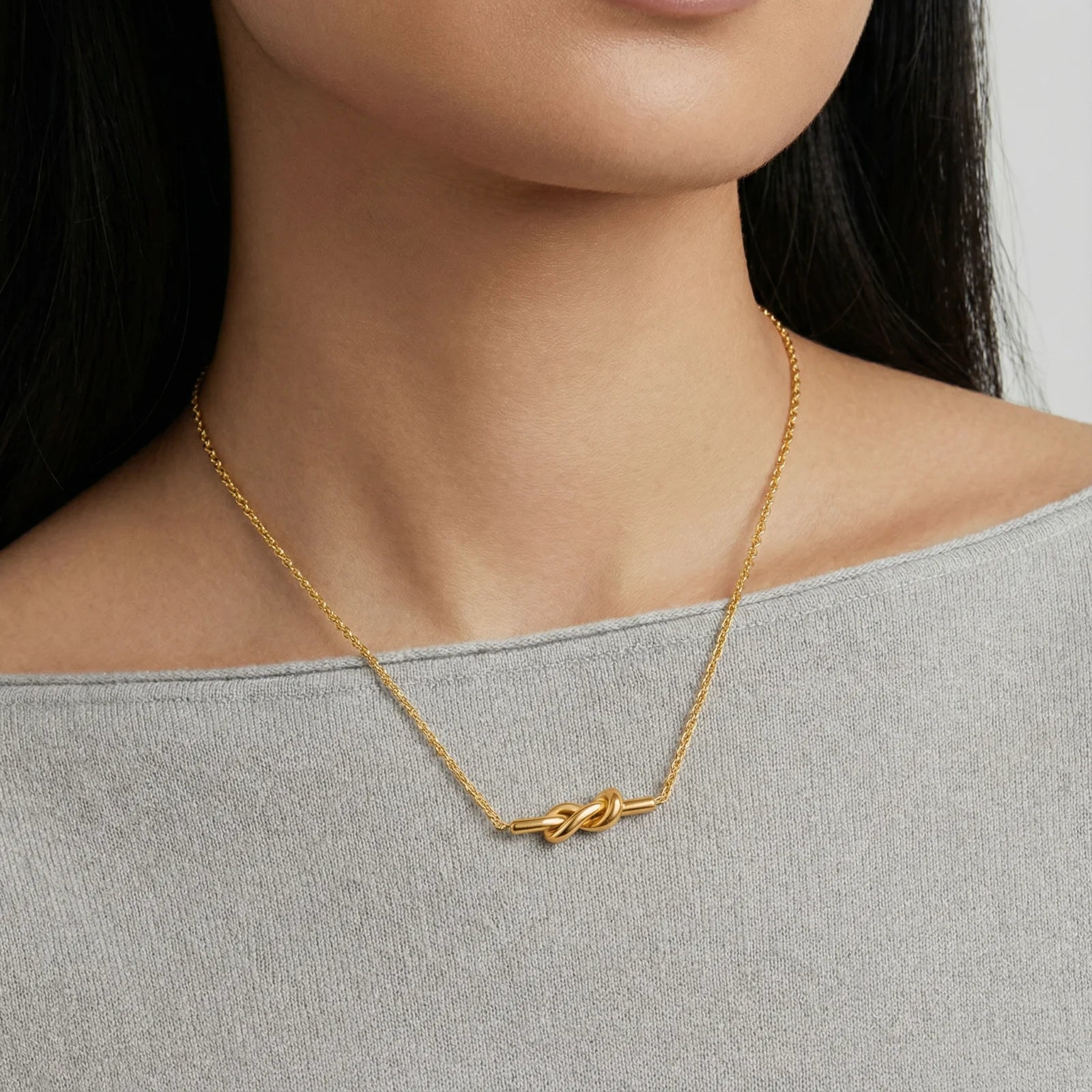 18K Gold Infinity Knot Necklace