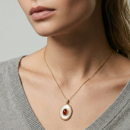 Amber Cameo Pendant