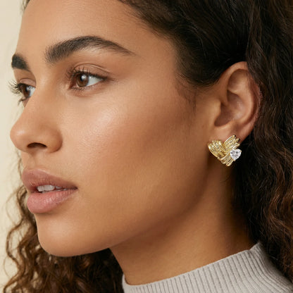 Golden Goddess  18K Gold Studs