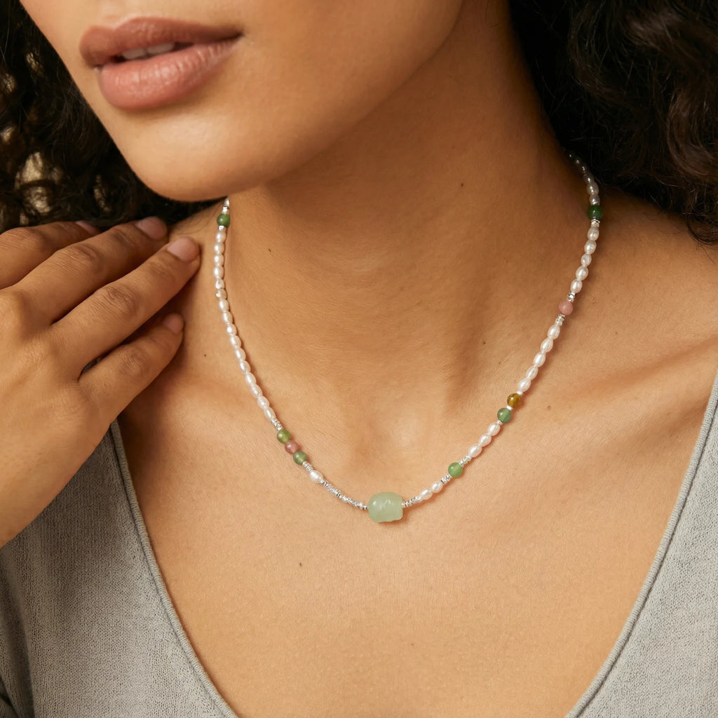 Jade Garden Pearl Necklace