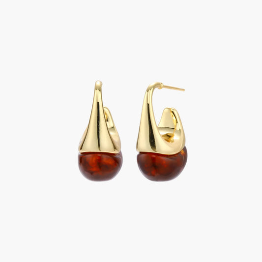 Amber Flow Drop Earrings