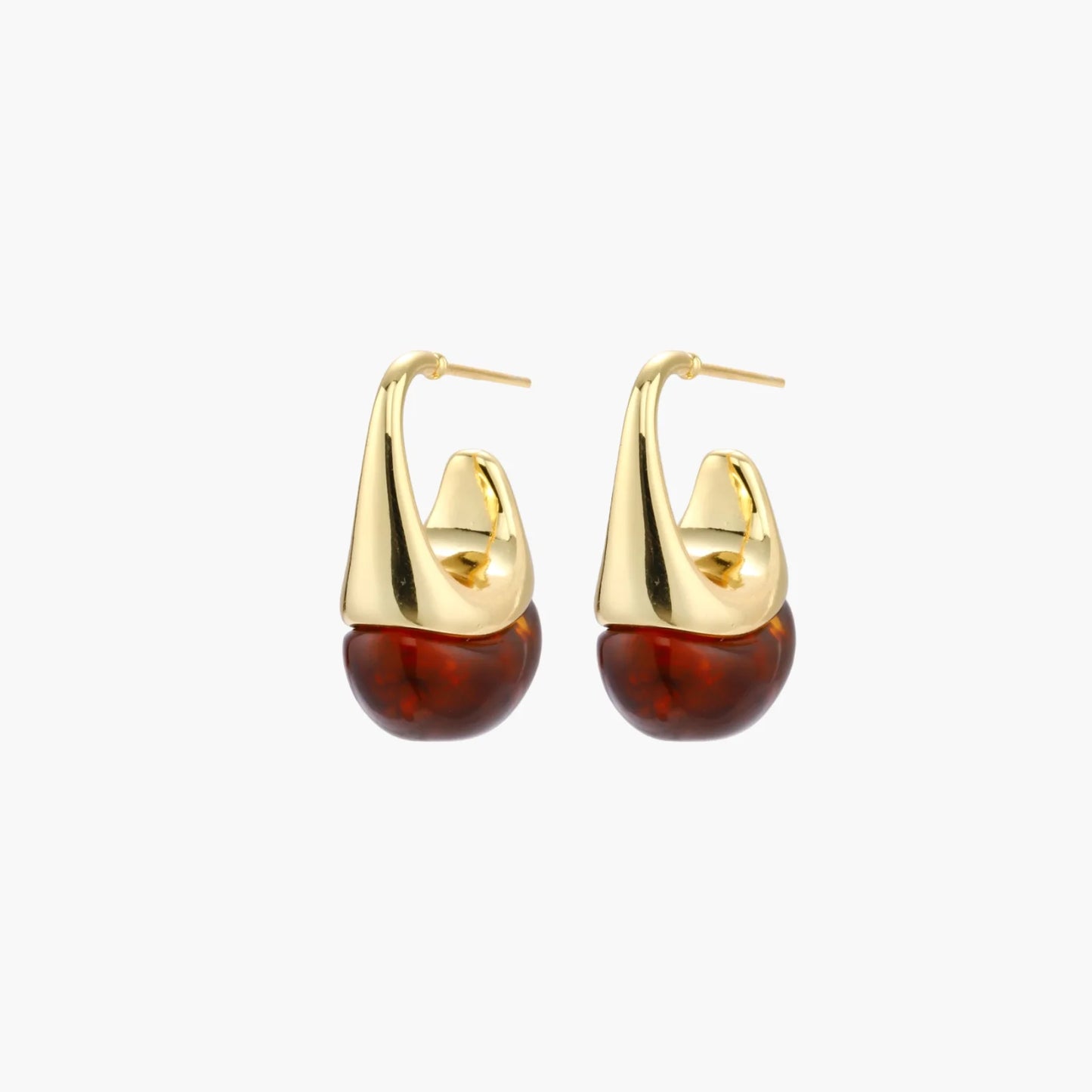 Amber Flow Drop Earrings