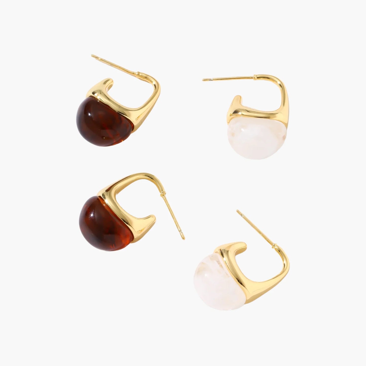 Amber Flow Drop Earrings