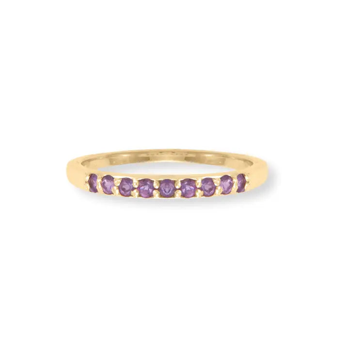 Life in Color!  14 Karat Gold and Gemstones Five Stacking Ring Set