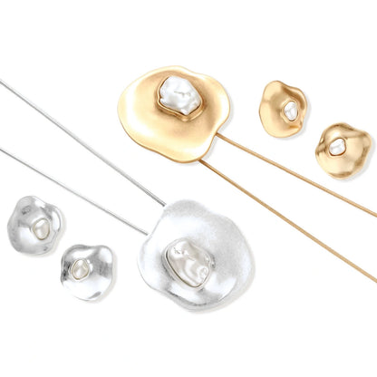 Flow Pearl Studs by Gabriella's Jewels