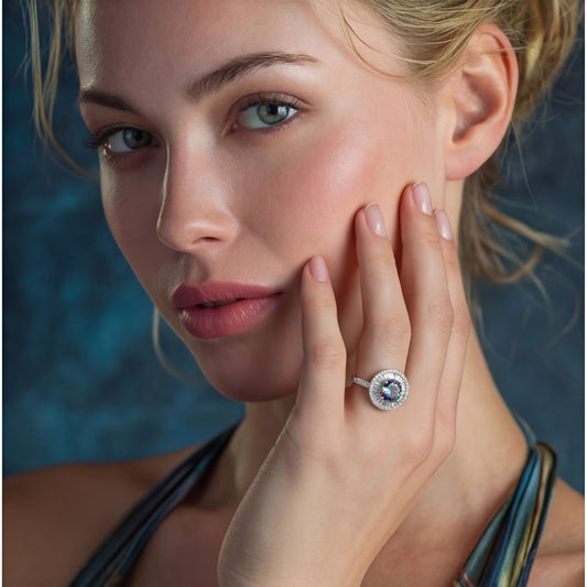 Starlight Halo 925 Sterling Silver Ring