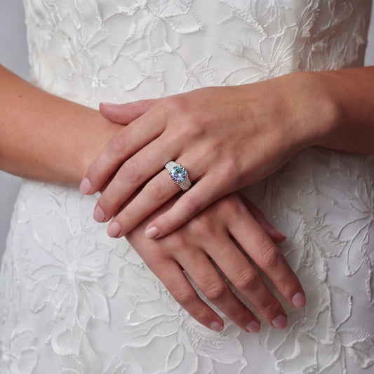 Prism Power Sterling Silver Moissanite Ring