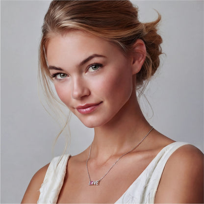 Love Moissanite Diamond Statement Necklace