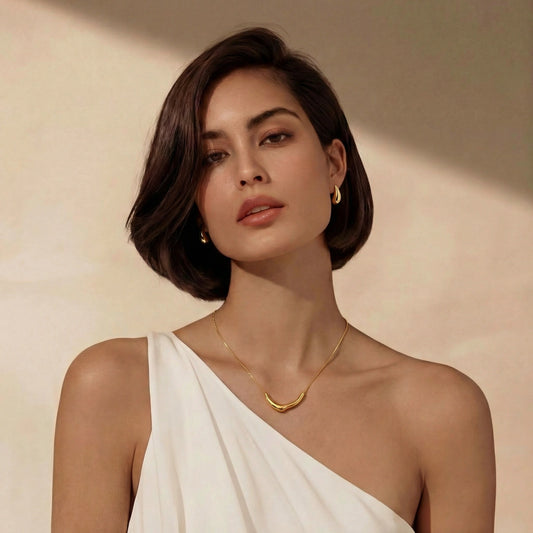 Golden 18K Gold-Plated Sterling Silver Teardrop Studs