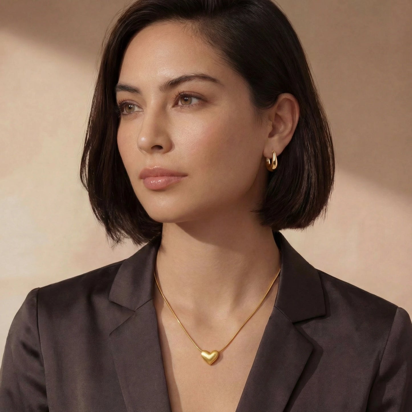 Golden Heart Necklace by Gabriella's Jewels