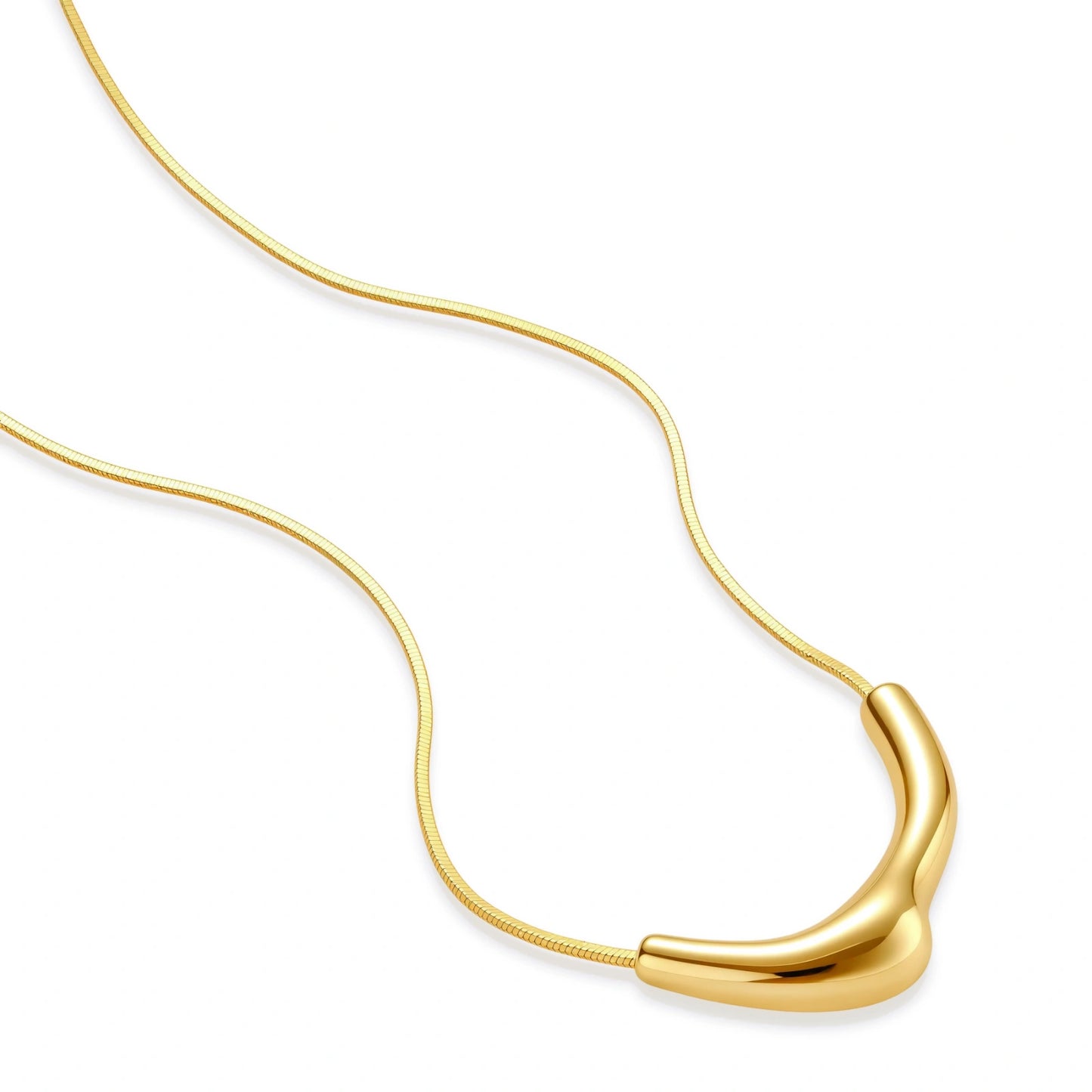 Curve Statement Necklace by Gabriella's Jewels