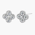 Quatrefoil Moissanite Studs