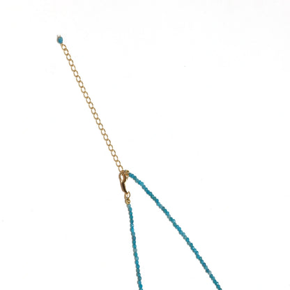 Apatite Dreams Pearl Necklace and 18K gold  by Gabriella's Jewels