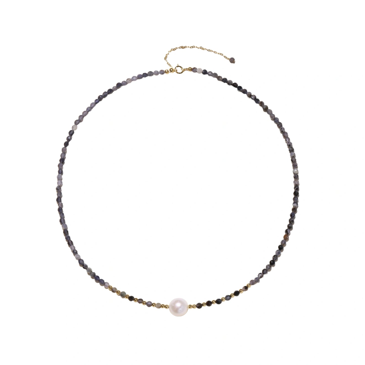Twilight Pearl Iolite Necklace by Gabriella's Jewels