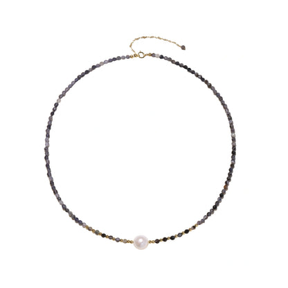 Twilight Pearl Iolite Necklace by Gabriella's Jewels