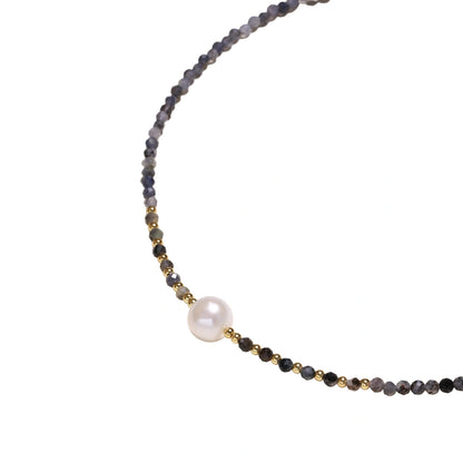 Twilight Pearl Iolite Necklace by Gabriella's Jewels
