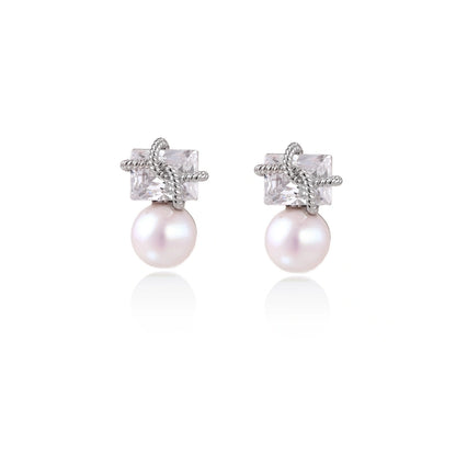 Stardust Pearl Drop Earrings by Gabriella's Jewels