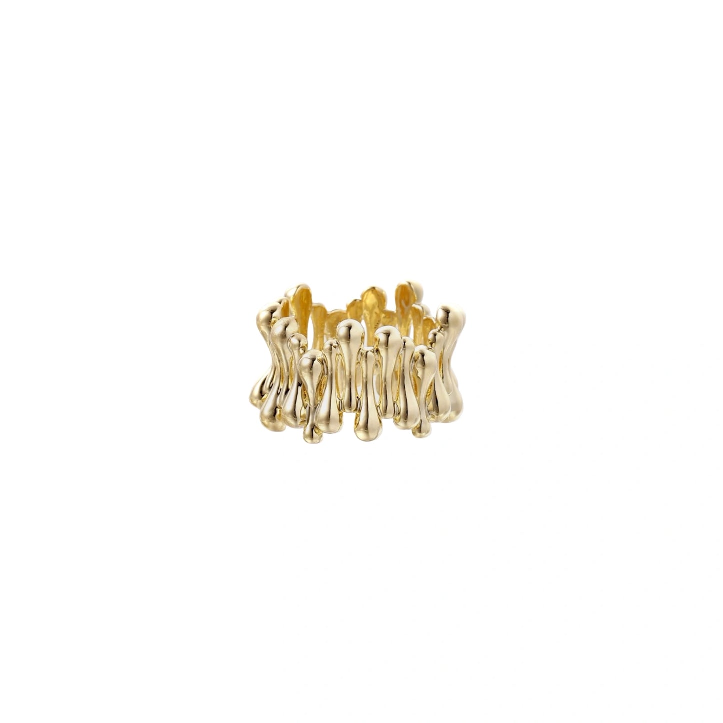 Golden Rope Sculpture Ring by Gabriella's Jewels