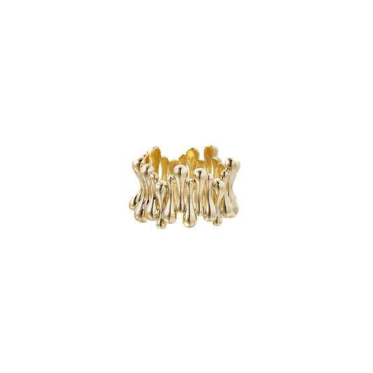 Golden Rope Sculpture Ring by Gabriella's Jewels