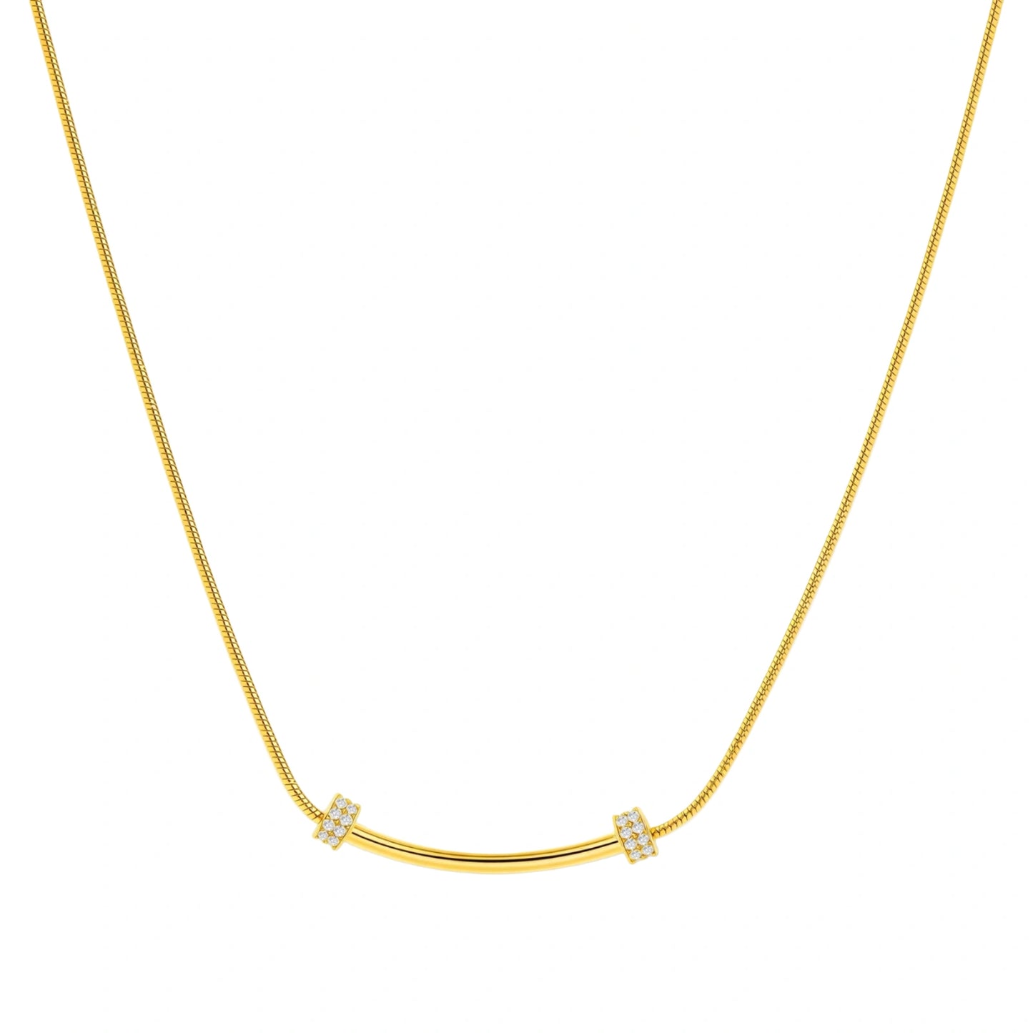 Curved Spark Bar Necklace by Gabriella's Jewels