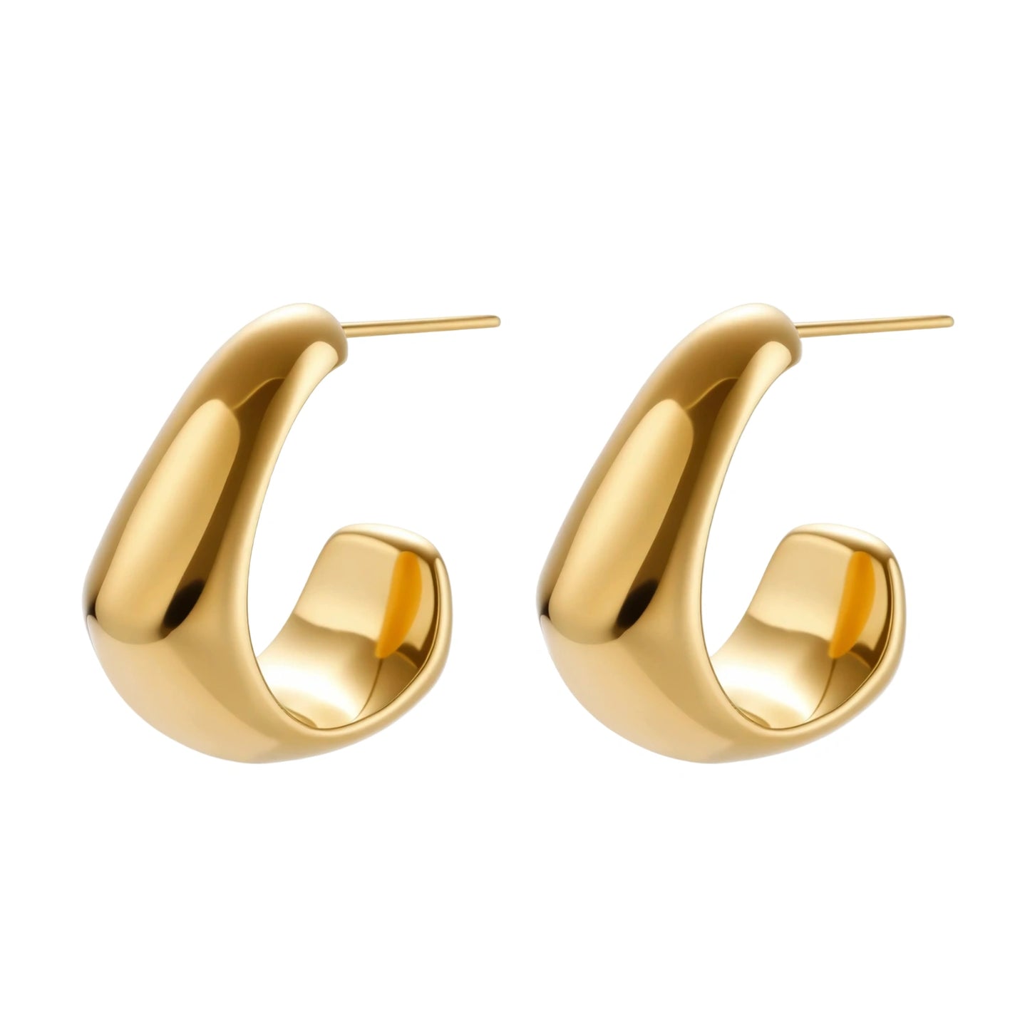 Sculpted Curve Huggies by Gabriella's Jewels