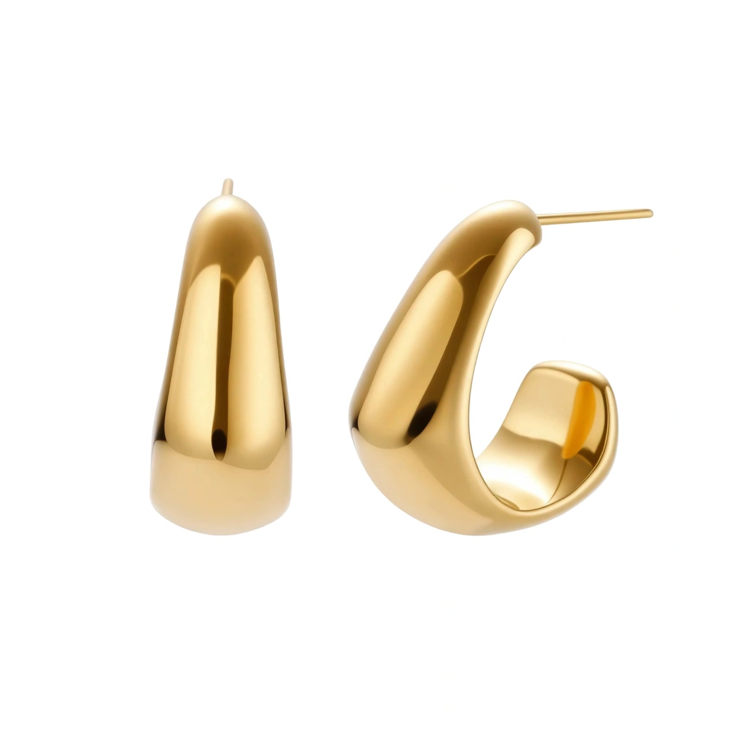 Sculpted Curve Huggies by Gabriella's Jewels
