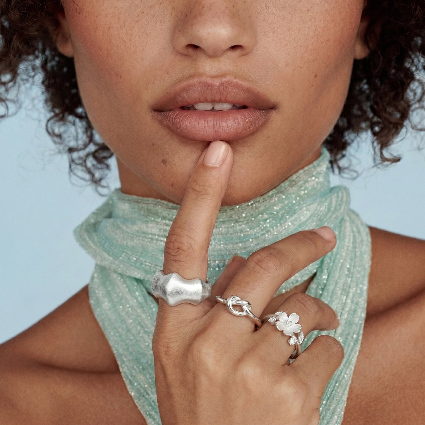 Liquid Silver Statement Ring by Gabriella's Jewels