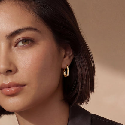 Golden Hour Huggie Hoops by Gabriella's Jewels