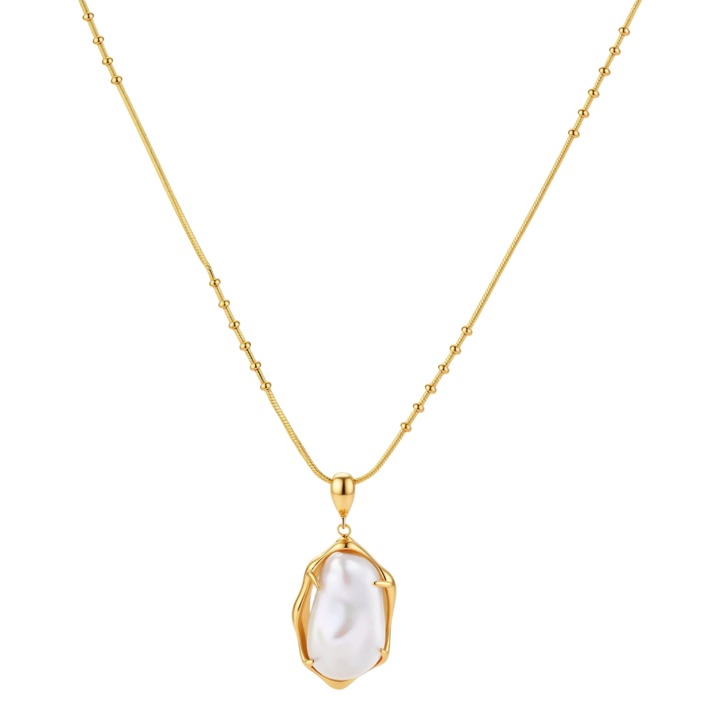 Baroque Pearl Pendant Necklace by Gabriella's Jewels