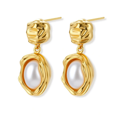 Golden Bloom Pearl Drops by Gabriella's Jewels