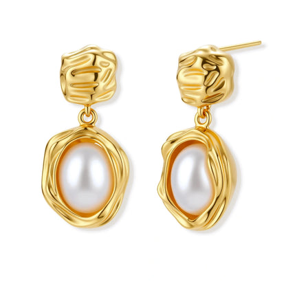 Golden Bloom Pearl Drops by Gabriella's Jewels