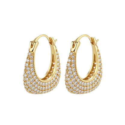 Pavé Crystal Hoops by Gabriella's Jewels