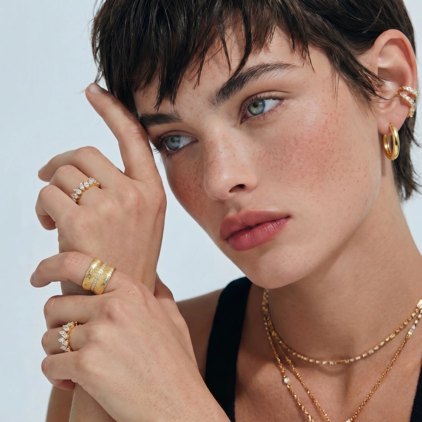 Double Pear Brilliance Ring by Gabriella's Jewels