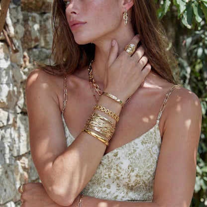 Linked Hearts Bangle by Gabriella's Jewels