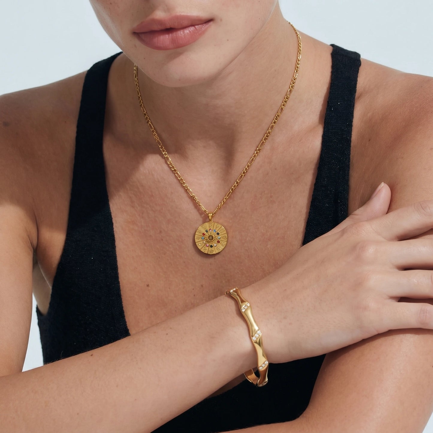 Bamboo Spark Bangle by Gabriella's Jewels