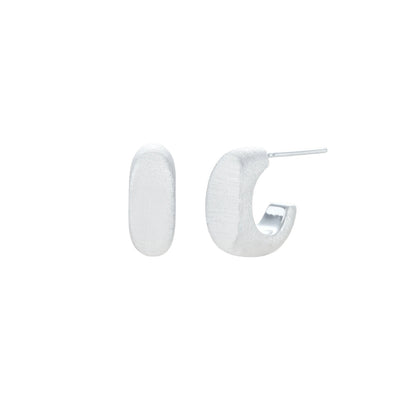 Minimal Silver Huggies by Gabriella's Jewels