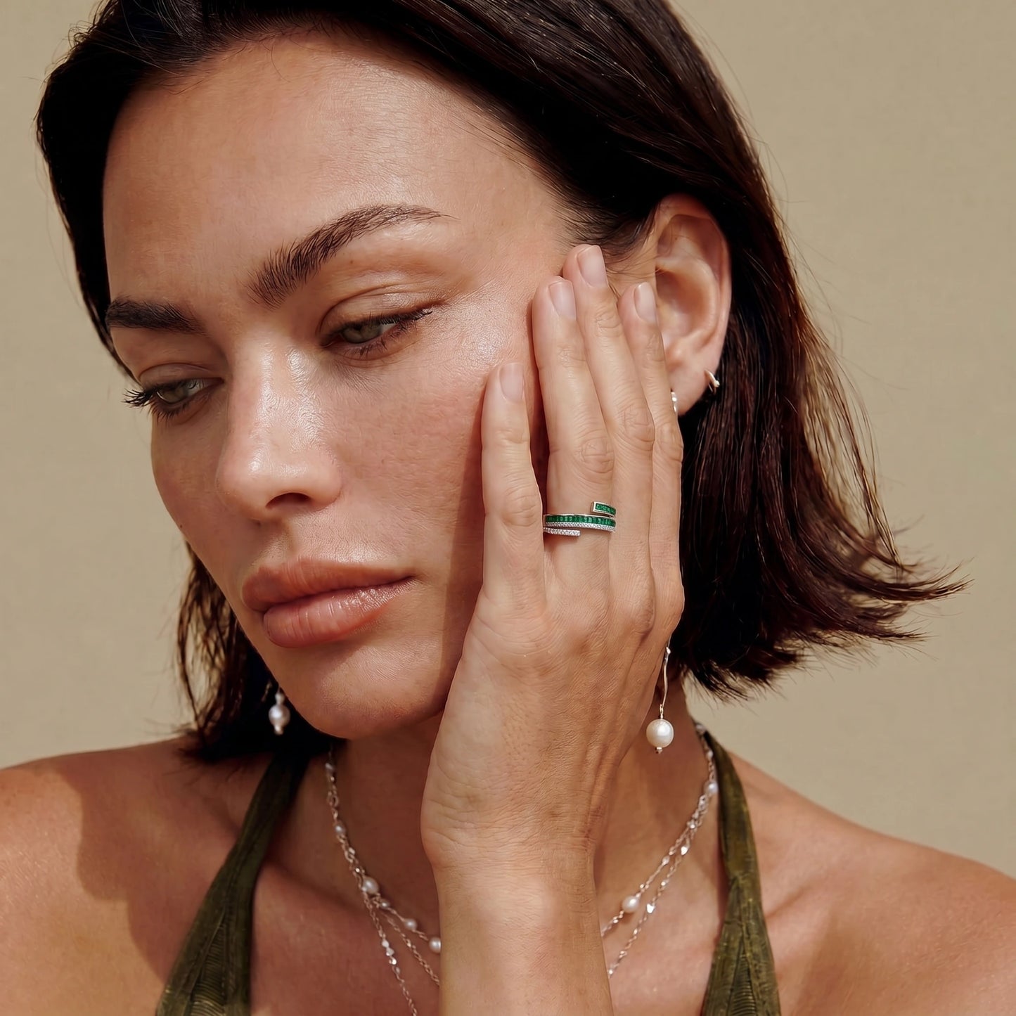 Emerald Layers Ring by Gabriella's Jewels