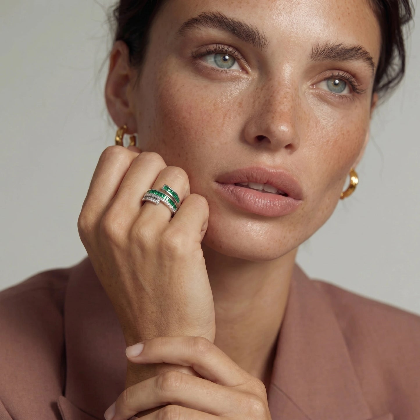 Emerald Layers Ring by Gabriella's Jewels