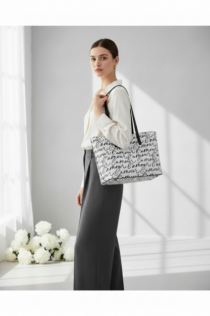 Handcrafted Genuine Leather, "L'Amour" Paris Bag