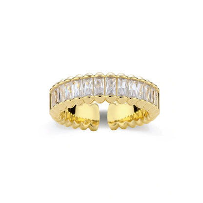 Golden Baguette Eternity Ring by Gabriella's Jewels