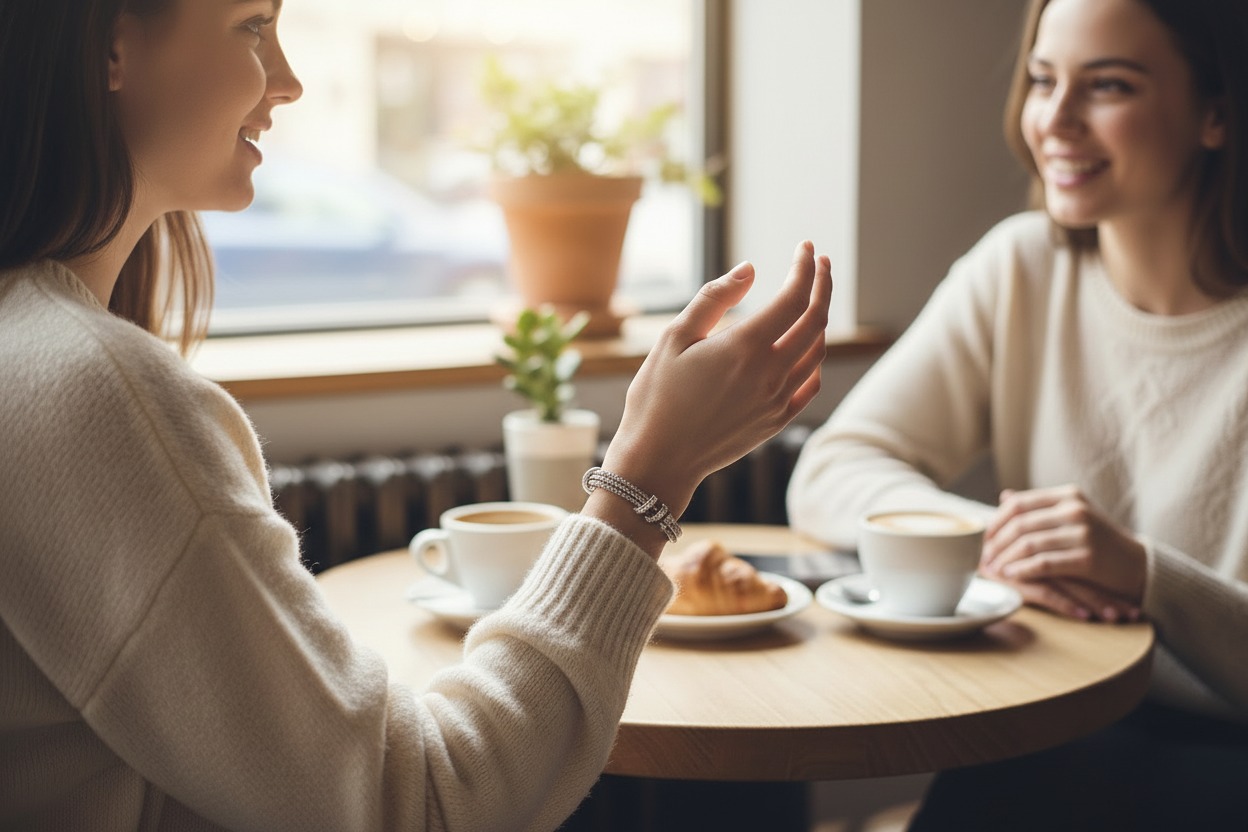 Italian Twisted Rope Chain Sterling Silver CZ Wrap Bracelet