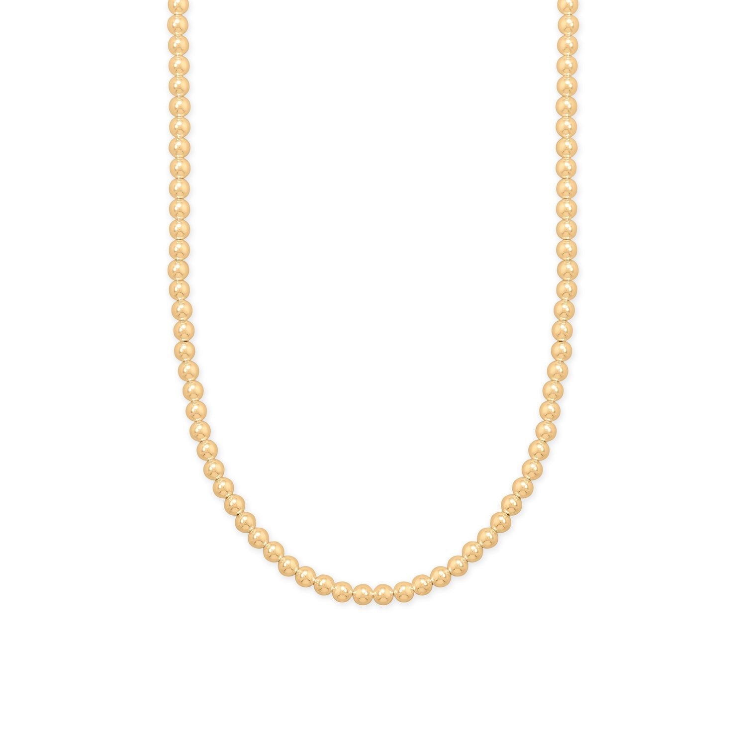 16" + 2" 5mm 14/20 Gold Filled Bead Necklace