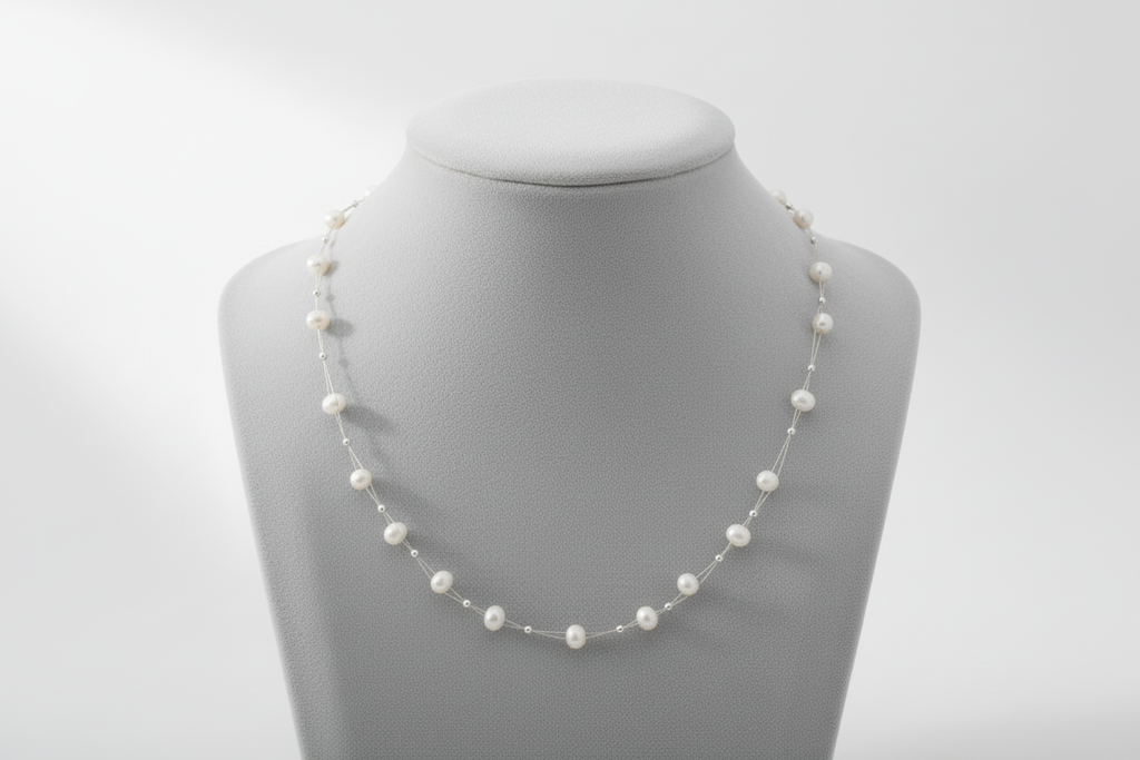 16" Double Strand Cultured Freshwater Pearl Necklace