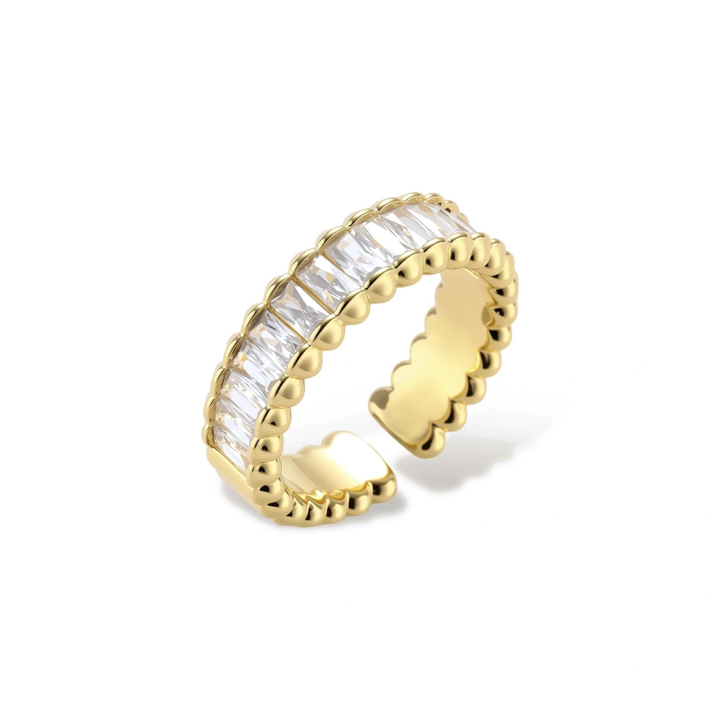 Golden Baguette Eternity Ring by Gabriella's Jewels