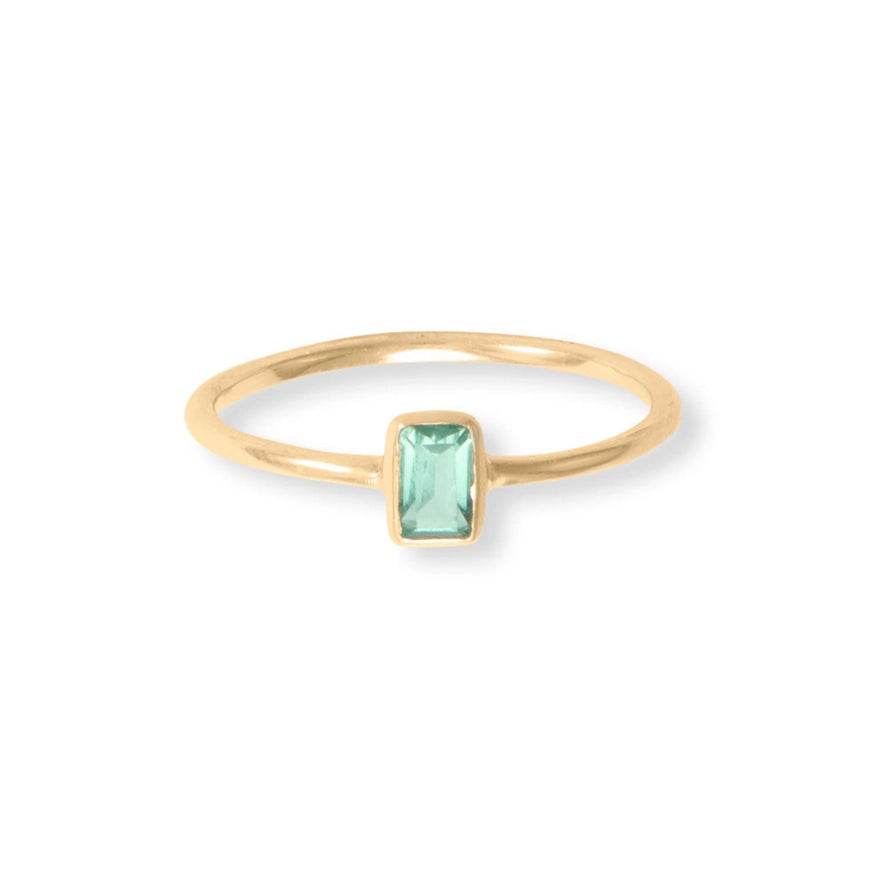 Life in Color!  14 Karat Gold and Gemstones Five Stacking Ring Set