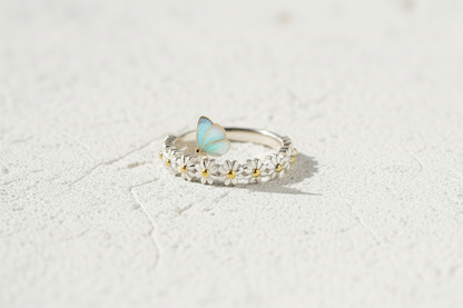 Flower Shape 925 Sterling Silver Ring