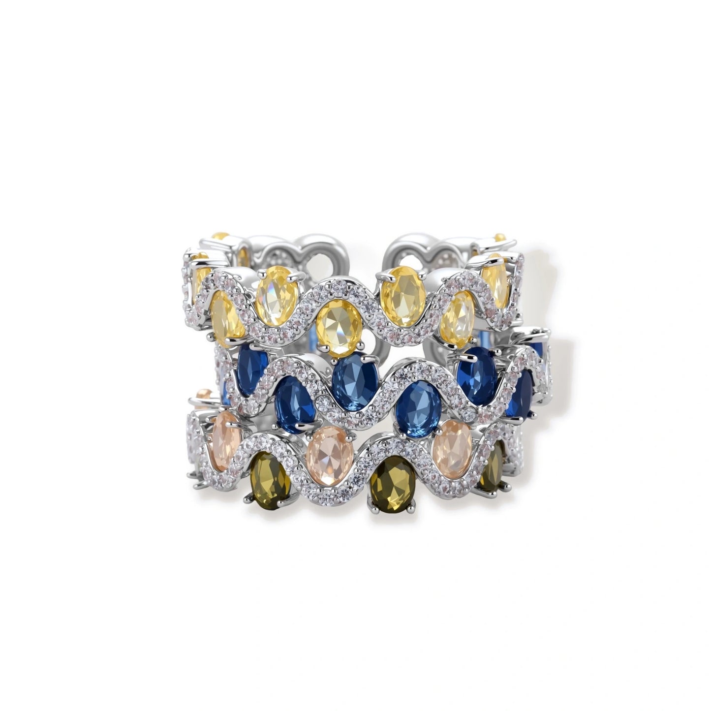 Sapphire Wave Ring by Gabriella's Jewels